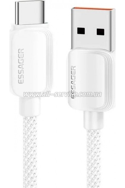 ���� ������ USB 2.0 AM to USB-C 1.0m 100W white Essager (EXC7A-WL02-P)