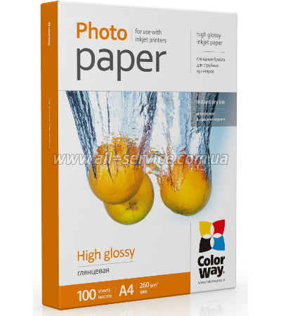  ColorWay glossy 260/ A4 100 (PG260100A4)