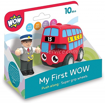  WOW TOYS Red Bus Basil    (10412)