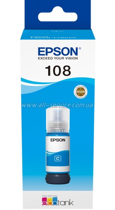  Epson 108 EcoTank L8050/ L18050 Cyan (C13T09C24A)