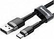 ���� ������ USB 2.0 AM to USB-C 0.5m 3A gray-black Baseus (CATKLF-AG1)