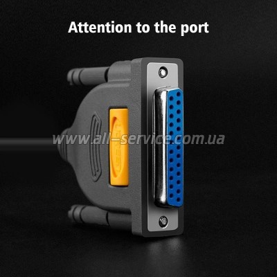������ ��� �������� USB 2.0 to DB25 2.0m US167 black Ugreen (20224)