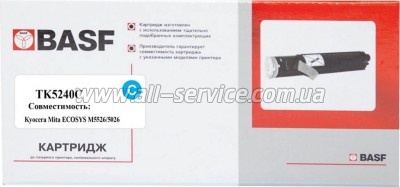 �����-�������� BASF Kyocera M5526cdn/ M5526cdw/ TK-5240C ������ 1T02R7CNL0 Cyan (BASF-KT-1T02R7CNL0)