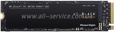 SSD  M.2 WD Black SN750 500GB NVMe PCIe 3.0 4x 2280 TLC (WDS500G3X0C)