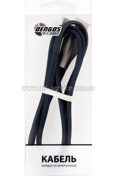 ���� ������ USB 2.0 AM to USB-C 1.0m black Dengos (PLS-TC-PLSK-BLACK)