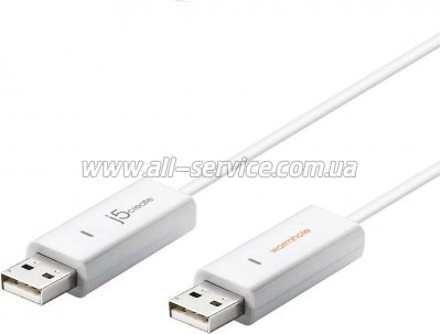 Дата кабель USB 2.0 AM/AM 1.8m Windows & Mac J5create (JUC400-N) Дата кабель USB 2.0 AM/AM 1.8m Windows & Mac J5create (JUC400-N)