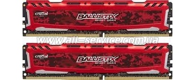  Micron Crucial Ballistix Sport DDR4 2666 8GB*2 , Red, CL16, Retail (BLS2K8G4D26BFSEK)