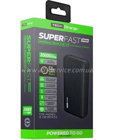  TechCharge 20000mAh, PD/18W, QC/3.0 (1742)