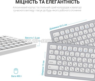  OfficePro SK1550 Wireless White (SK1550W)
