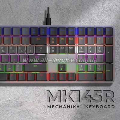  GamePro MK145R Red Swich Low Profile USB Dark Gray (MK145R)