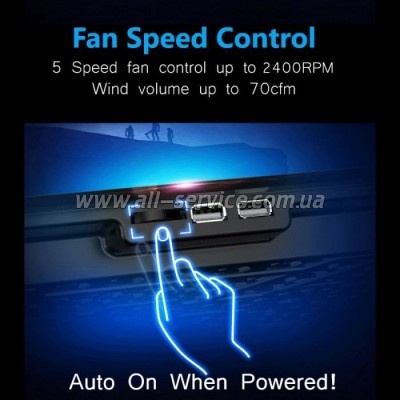    IceCoorel 10-15.6", 6*60mm 2500 RPM, 2*USB, 353x255x32mm, Black (A9)