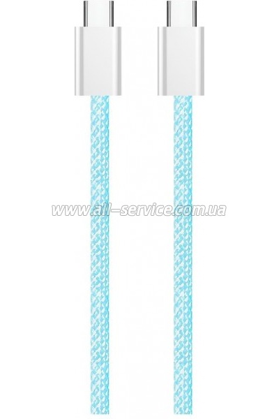 ���� ������ ColorWay USB-C to USB-C 1.0m 60W 3.0� blue (CW-CBPDCC061-BL)