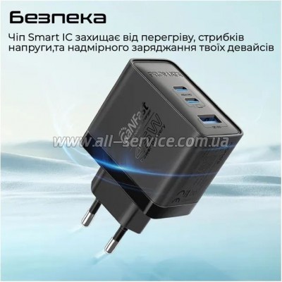 �������� ������� Promate powerport-45 45W Black (powerport-45.black)