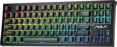  Aula F3032 Keycaps Plus 21 Dark Yellow Keys KRGD Red USB UA Black (6948391204673)
