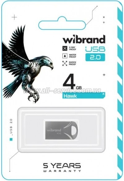  Wibrand 4GB Hawk Silver USB 2.0 (WI2.0/HA4M1S)