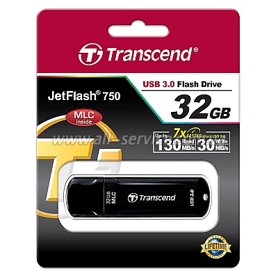  32GB TRANSCEND JetFlash 750 MLC, Black (TS32GJF750K)