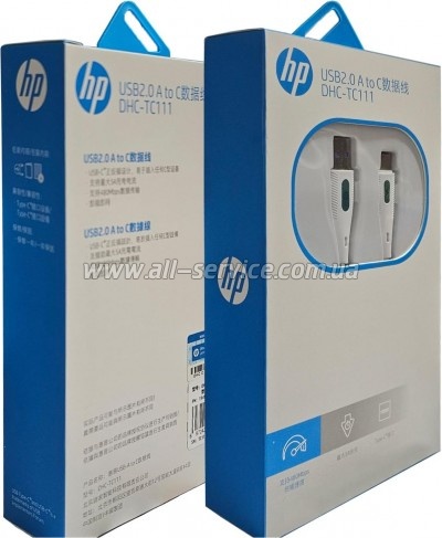 ���� ������ USB 2.0 AM to USB-C 2.0m 3A HP (HP_DHC-TC111-2M)