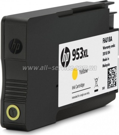  HP 953XL Officejet Pro 8210/ 8710/ 8720/ 8725/ 8730 Yellow (F6U18AE)