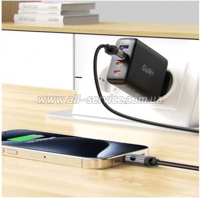 ���� ������ USB 2.0 AM to USB-C 1.2m digital display braided C15-04 black Acefast (6974316283737)