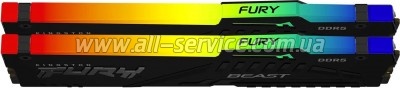     DDR5 64GB (2x32GB) 6000 MHz Beast RGB Kingston Fury (ex.HyperX) (KF560C30BBAK2-64)