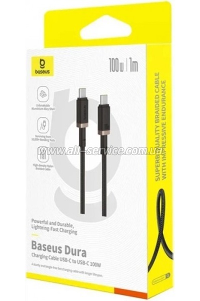 ���� ������ USB-C to USB-C 1.0m 100W gold/black Baseus (P10377803U01-00)