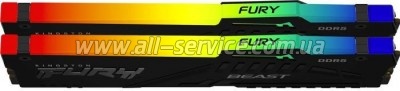     DDR5 16GB (2x8GB) 5600 MHz FURY Beast RGB Kingston Fury (ex.HyperX) (KF556C36BBEAK2-16)