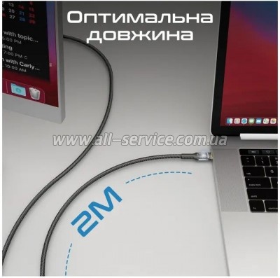 ���� ������ USB-C to USB-C 2.0m Promate (lucidline-cc200.black)