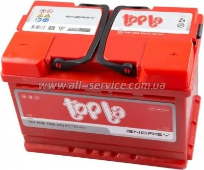 ���������� ������������ Topla 75 Ah/12V Energy Euro  750A (108 075)