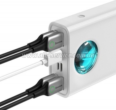   Baseus Amblight Digital Quick 30000mAh 65W, White (PPLG000102)