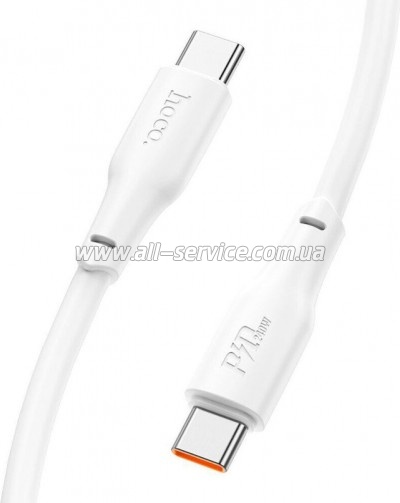 ���� ������ USB-C to USB-C 1.0m 240W TPE X93 white HOCO (6931474790736)