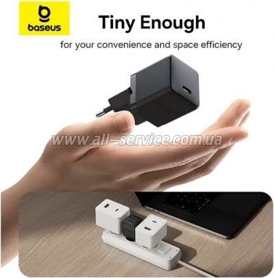�������� ������� Baseus Palm 1C 20W + Cable 1.0m Type-C 60W black (P10111602113-01)