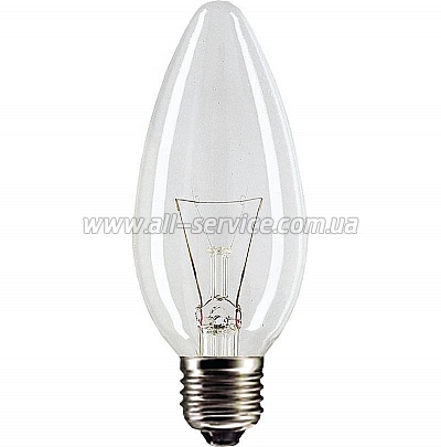 Лампа накаливания Philips E27 40W 230V B35 CL 1CT/10X10F (921492044219) Лампа накаливания Philips E27 40W 230V B35 CL 1CT/10X10F (921492044219)