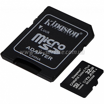   Kingston 32GB micro SDHC Canvas Select Plus 100R A1 C10 (SDCS2/32GB-2P1A)