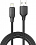���� ������ USB 2.0 AM to Lightning 2.0m 3A TPE embossed black ColorWay (CW-CBUL102-BK)