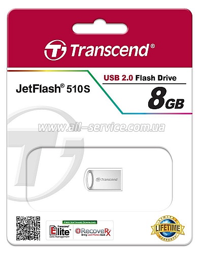  8GB Transcend JetFlash 510 Silver (TS8GJF510S)
