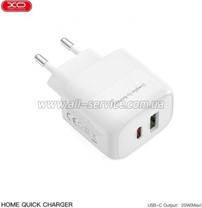�������� ������� XO 1xUSB QC3.0 + 1xUSB-C PD 20W (XO-QC37)