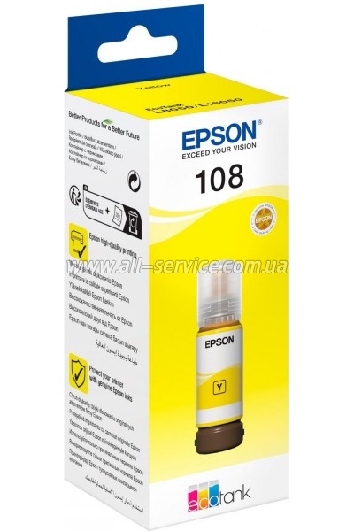 ��������� Epson 108 EcoTank L8050/ L18050 Yellow (C13T09C44A)