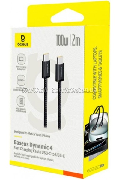 ���� ������ USB-C to USB-C 2.0m 100W black Baseus (P10381400112-00)