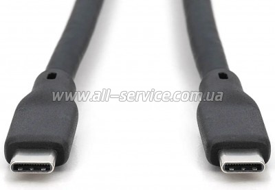 ���� ������ USB-C to USB-C 0.5m USB4 2.0 80G 240W 16K silicone black Digitus (AK-300350-005-S)
