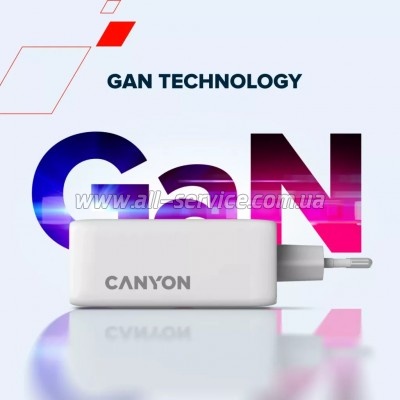 �������� ������� Canyon CU100ACC GaN 100W 3xPD 1xQC EU White (CNS-CUW100ACC)
