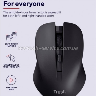  Trust Mydo Silent Wireless Black (25084)