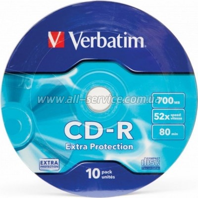 ���� Verbatim CD-R 700Mb 52x Spindle Wrap box Extra (43725)