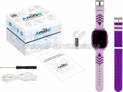 �����-���� Amigo GO005 4G WIFI Kids waterproof Thermometer Purple (747019)