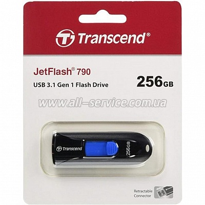  Transcend 256GB JetFlash 790 Black (TS256GJF790K)