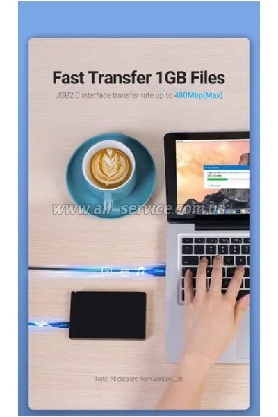 ���� ������ USB 2.0 AM to Mini 5P 1.0m black Vention (COMBF)