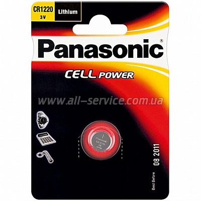  Panasonic CR1220 Lithium, 3V (CR-1220EL/1B)