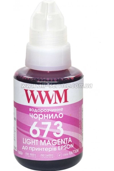 Чернила WWM 673 для Epson L800 140г Light Magenta (E673LM) Чернила WWM 673 для Epson L800 140г Light Magenta (E673LM)