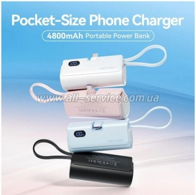 ������� ������������� Vention 4800mAh PD 22.5W Black (FHQB0)