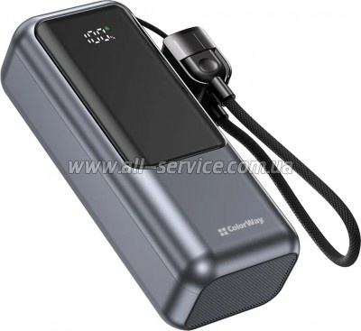������� ������������� ColorWay 10000mAh Urban PD 22.5W Gray (CW-PB100LP03GR)
