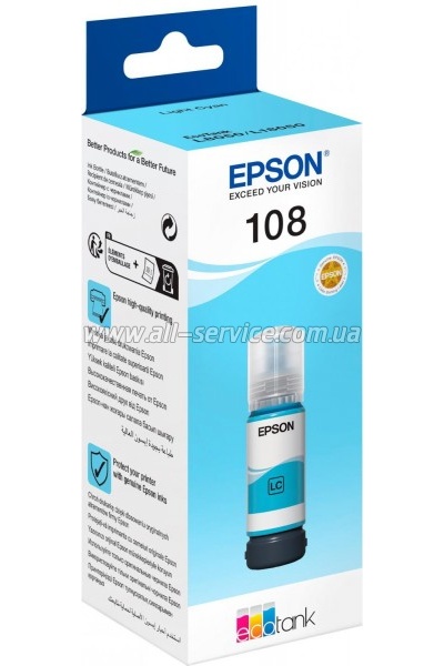 ��������� Epson 108 EcoTank L8050/ L18050 Light Cyan (C13T09C54A)
